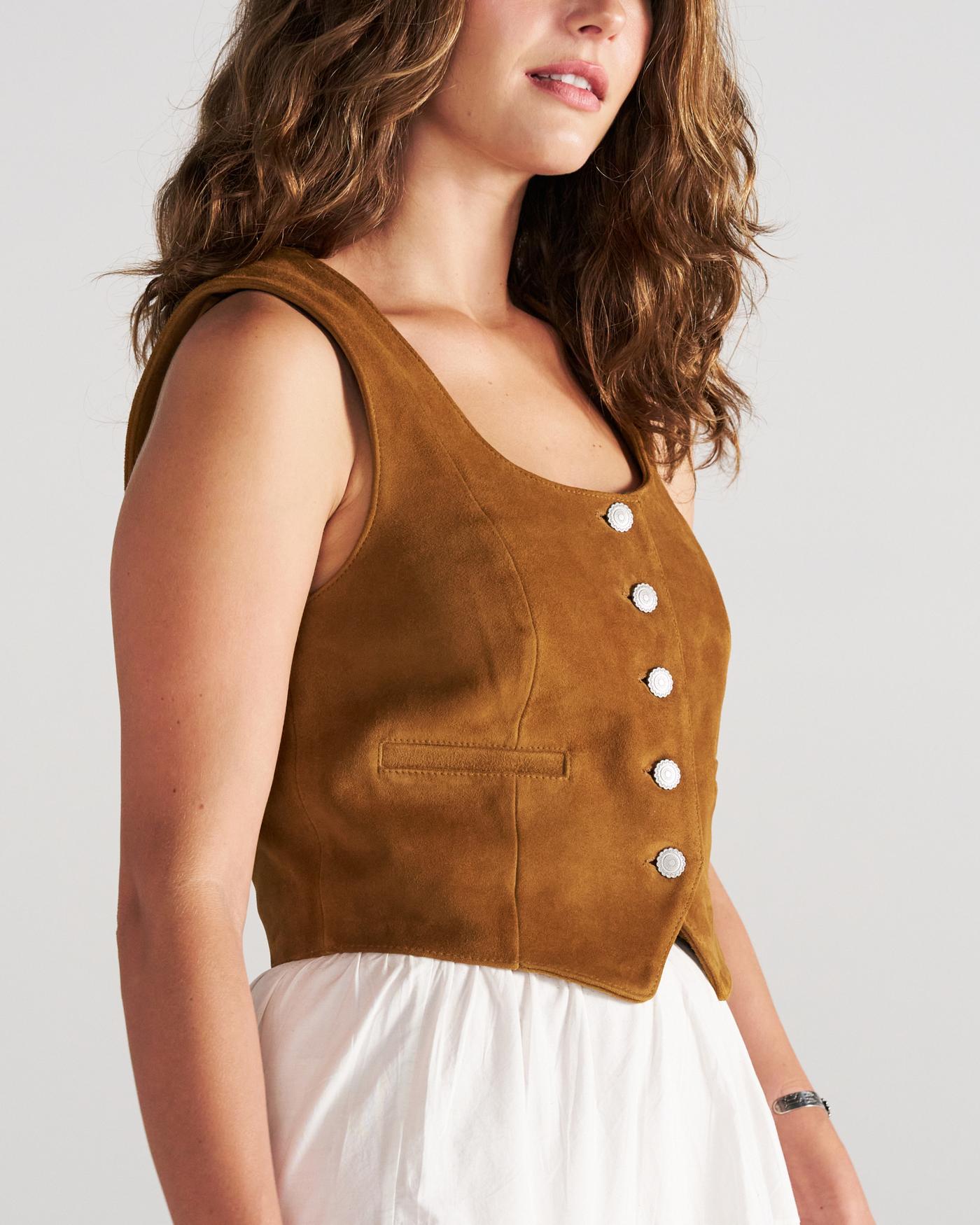 Women's Suede Vest
