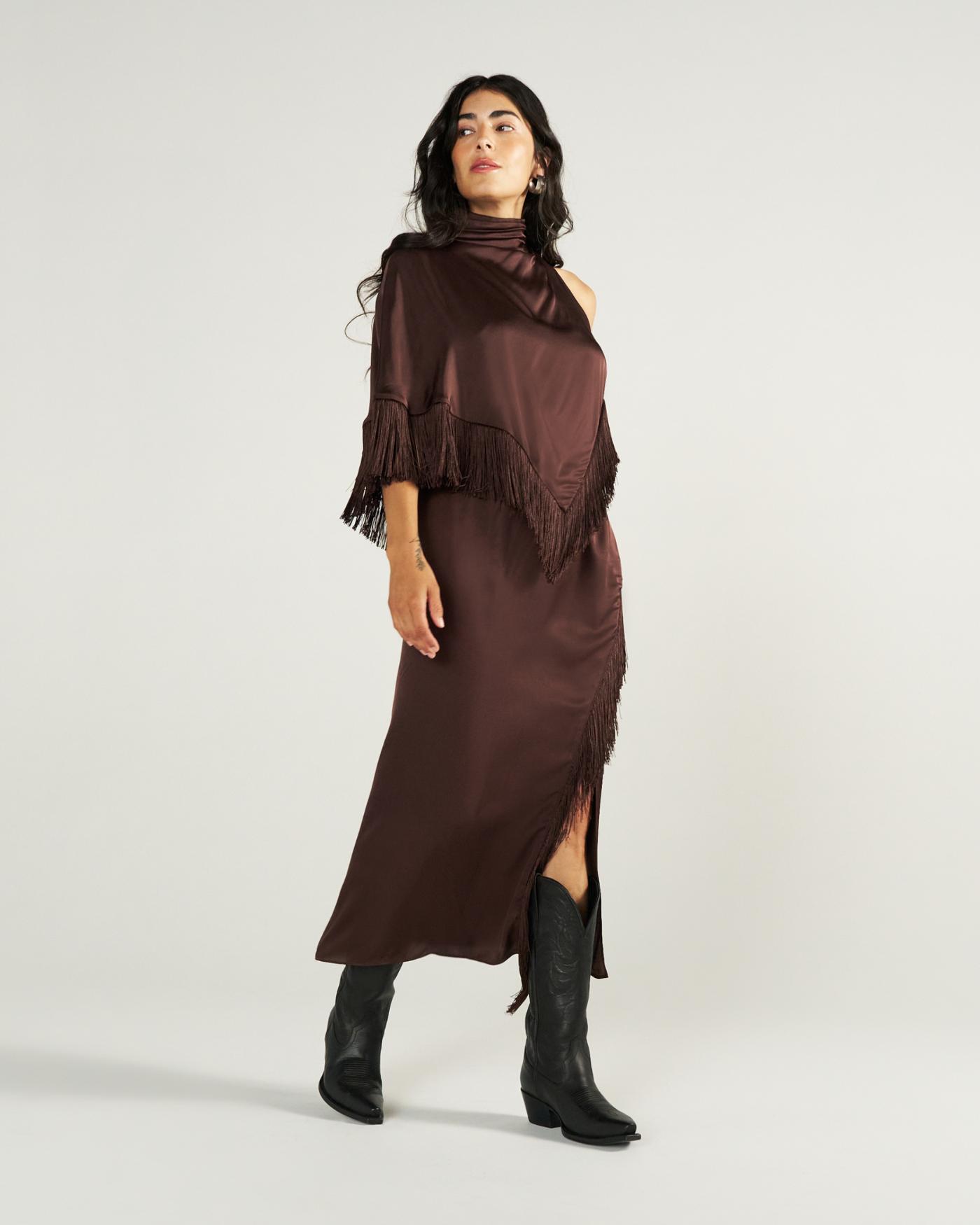 Women's Fringe Midi Skirt