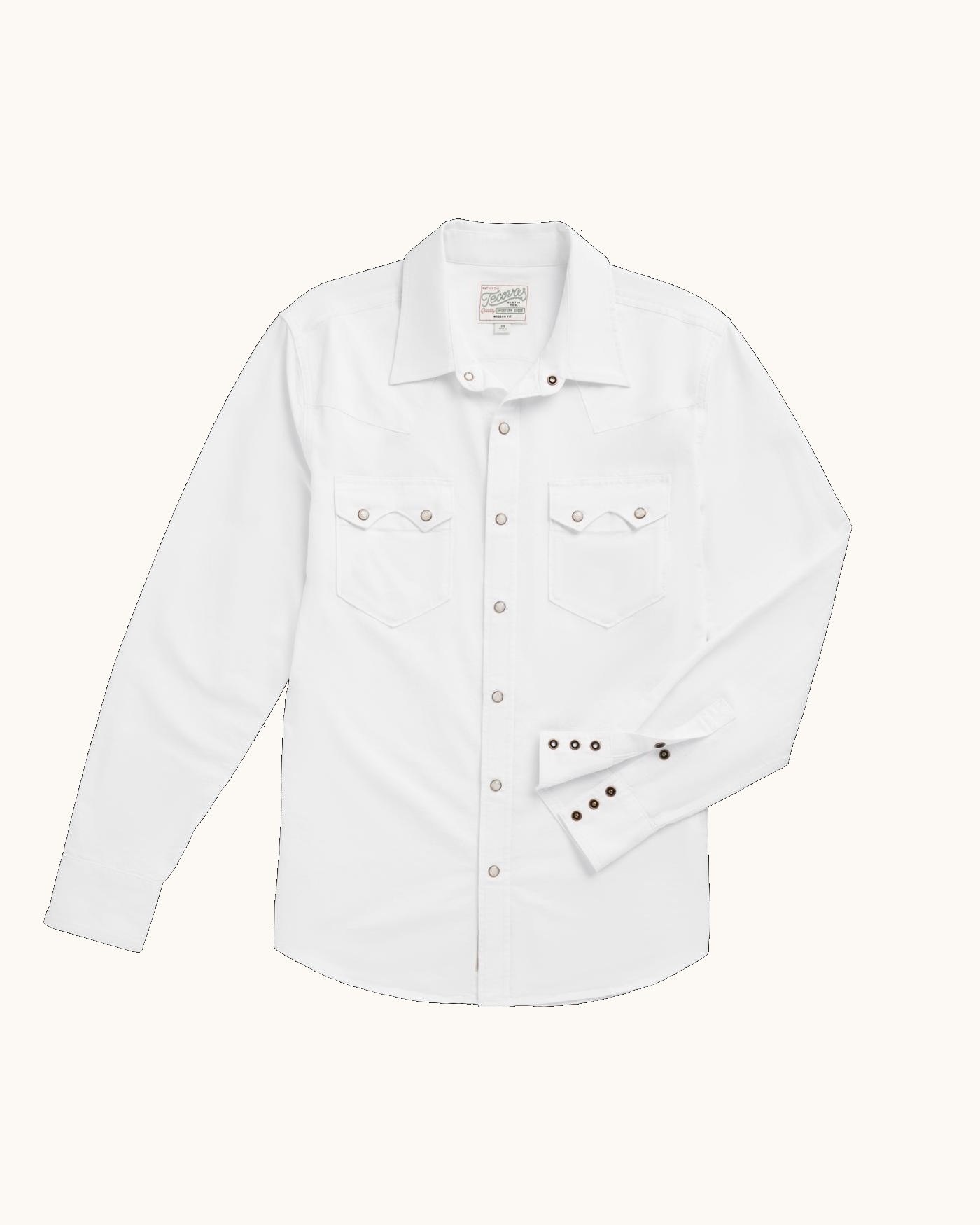 Men's Long Sleeve Oxford Pearl Snap