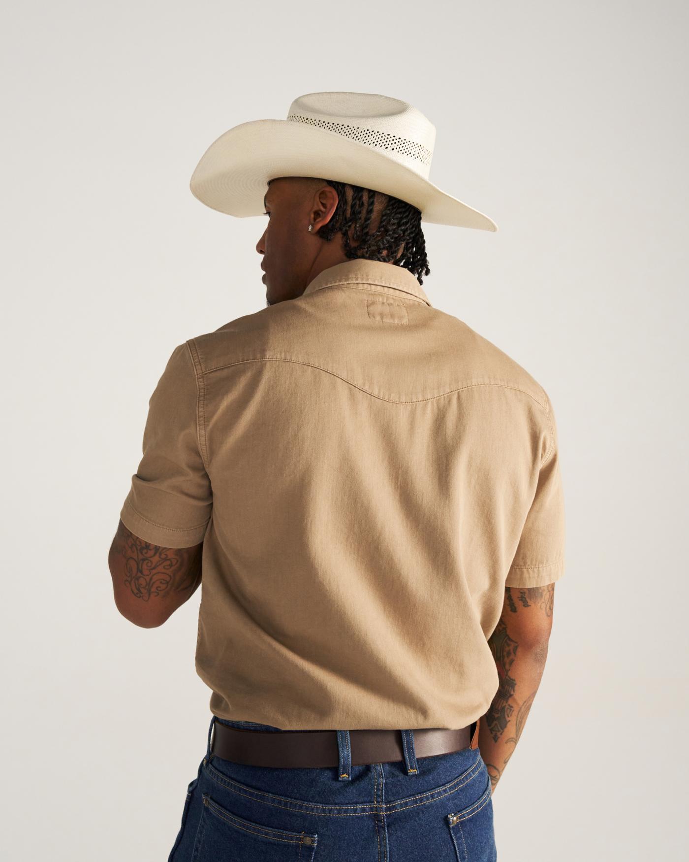 Men's Short Sleeve Denim Pearl Snap - Image 9