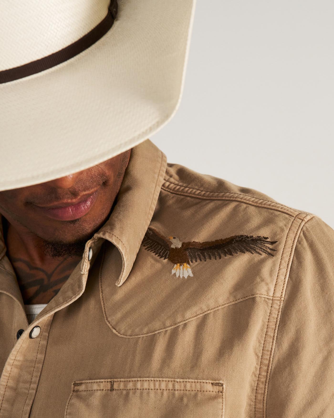 Men's Short Sleeve Denim Pearl Snap - Image 10