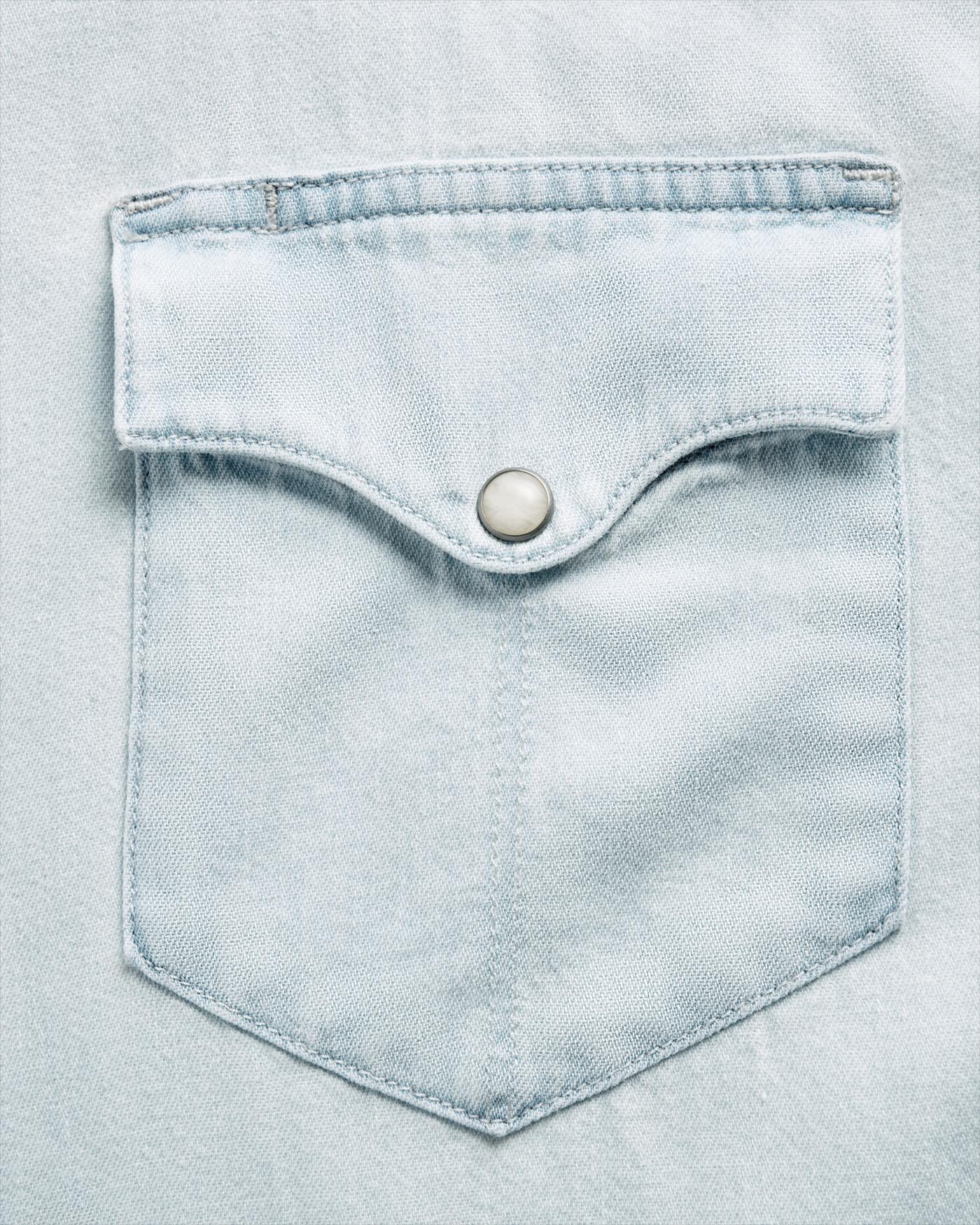Men's Short Sleeve Denim Pearl Snap - Image 6