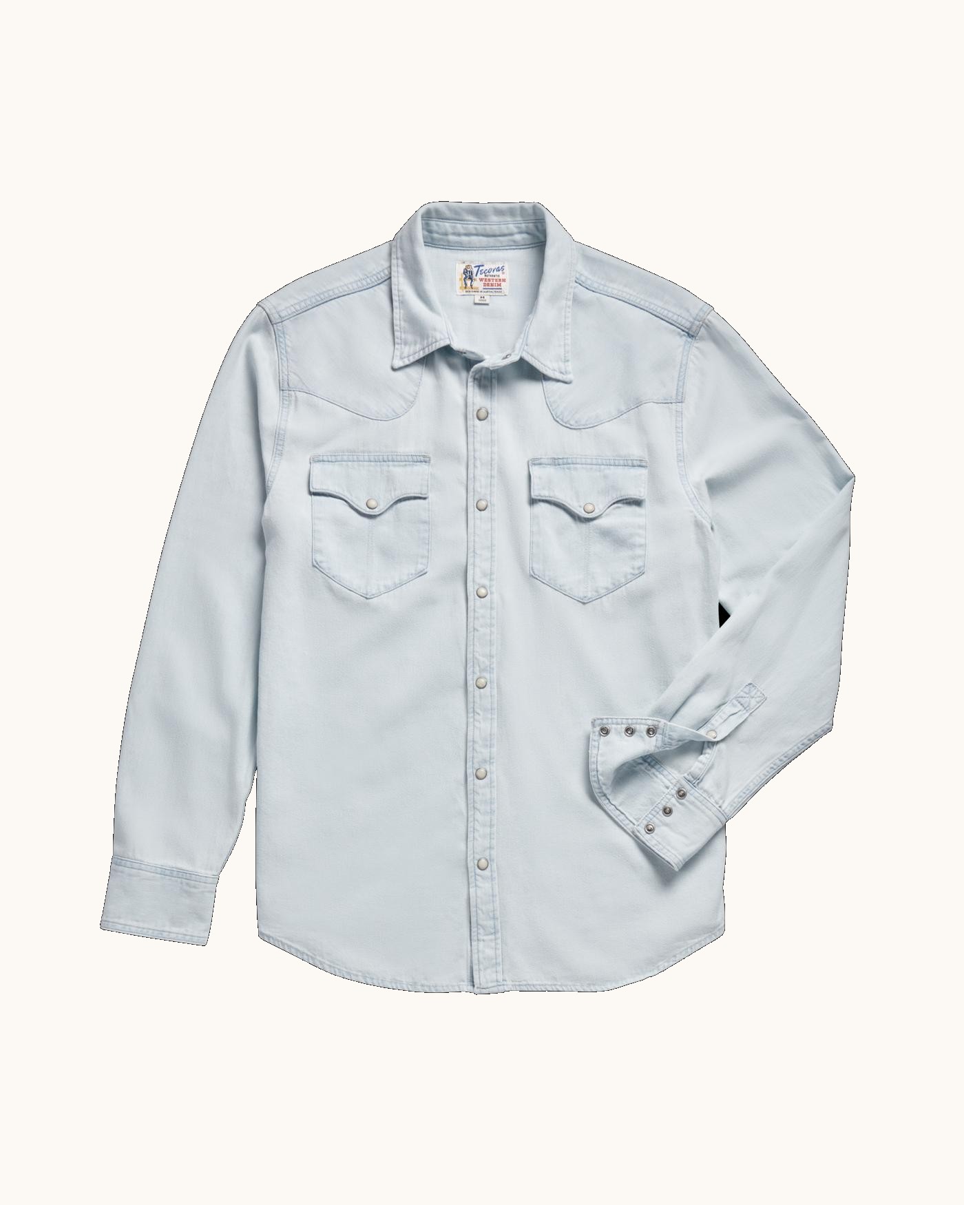 Men's Denim Long Sleeve Pearl Snap