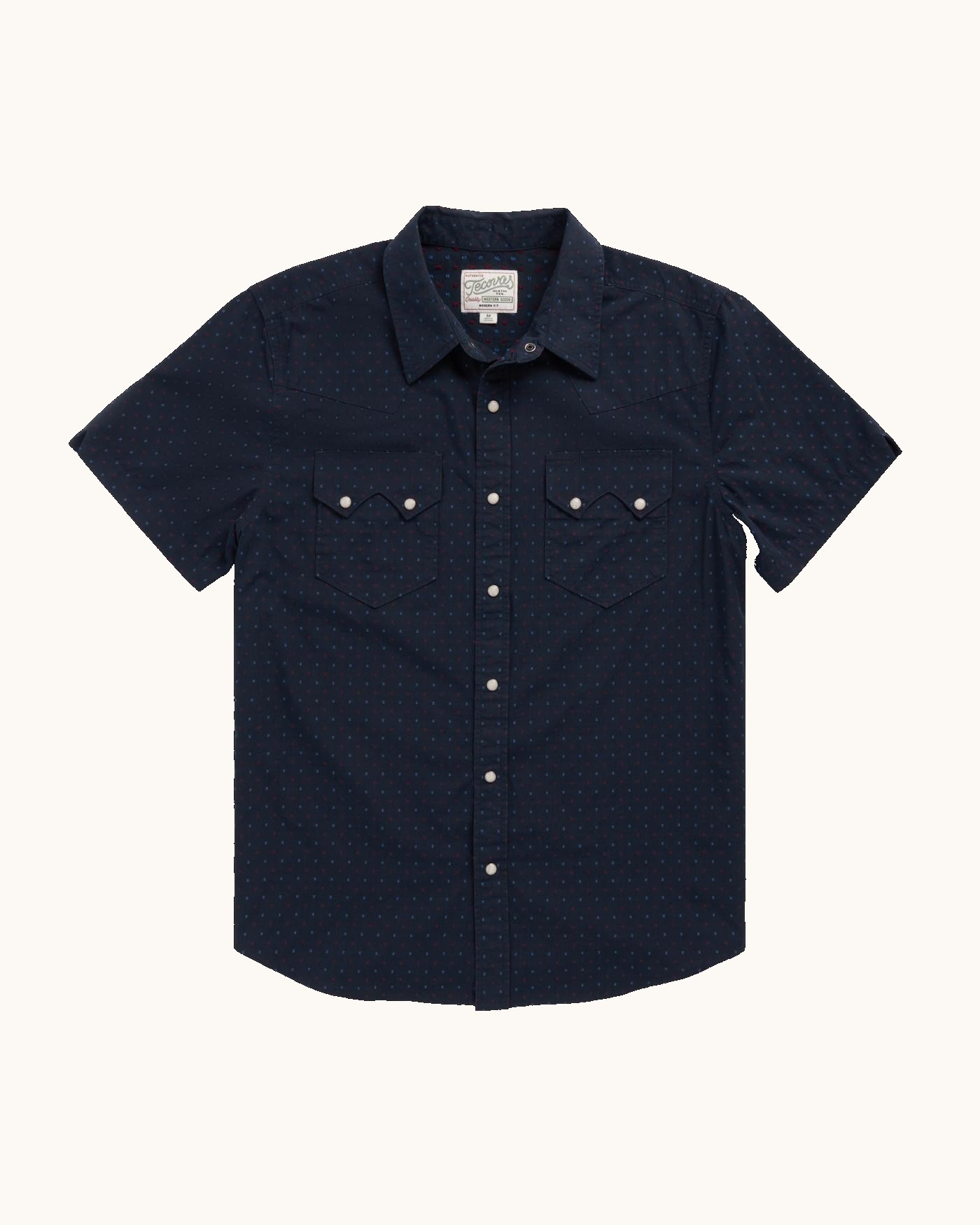 Men's Star Stitch Pearl Snap SS