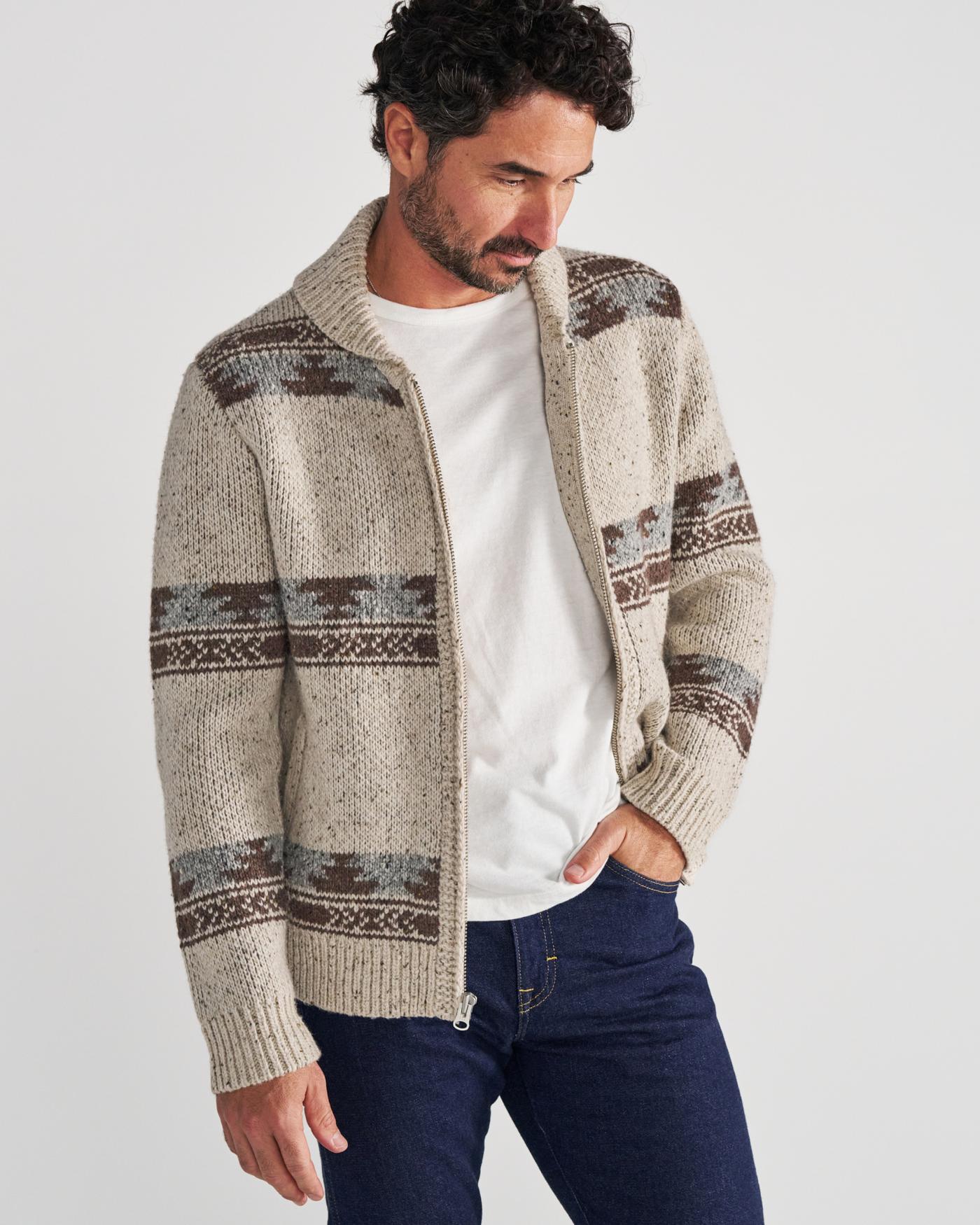 Men's Bison Zip Sweater