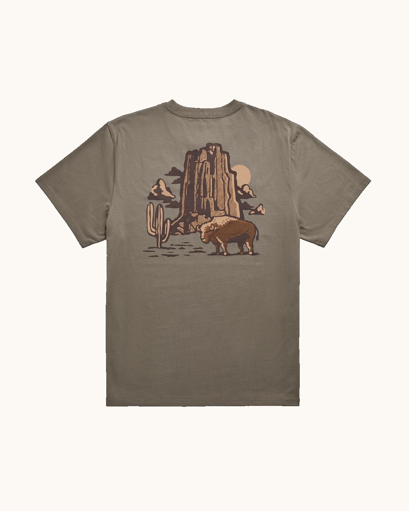 Men's Bison Landscape T-Shirt SS