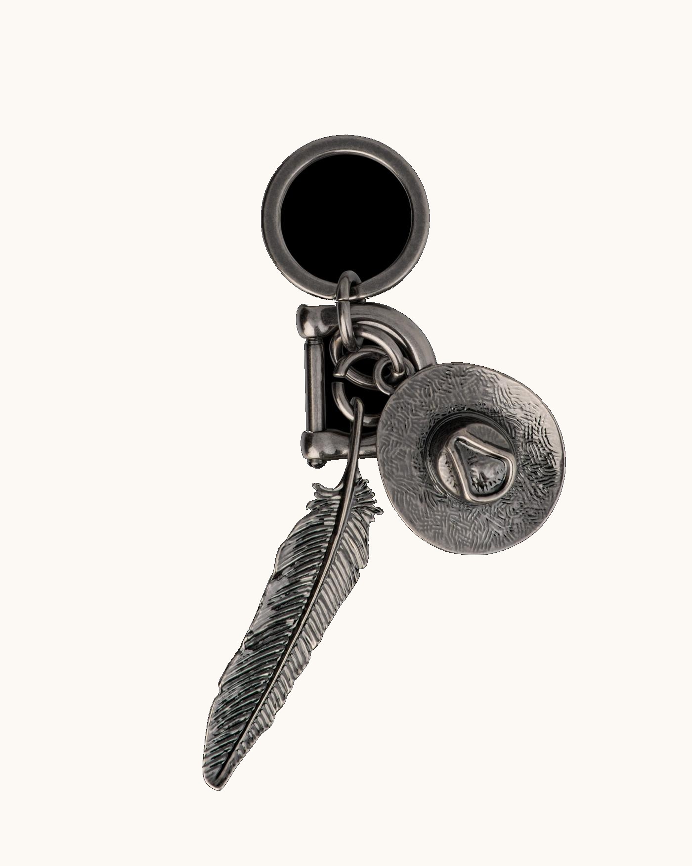 Cowboy Hat & Feather Bag Charm
