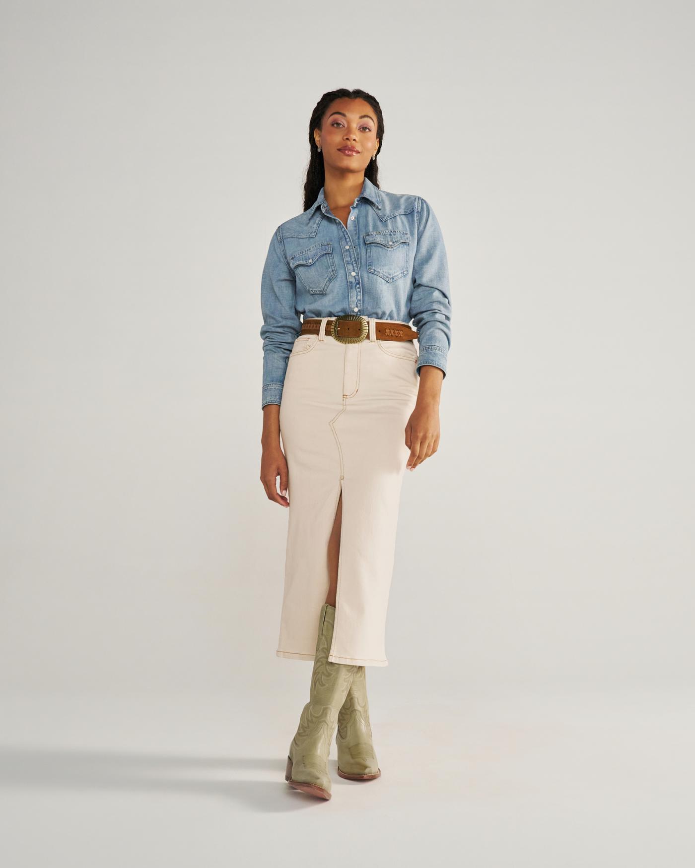Women's Denim Pearl Snap - Image 3
