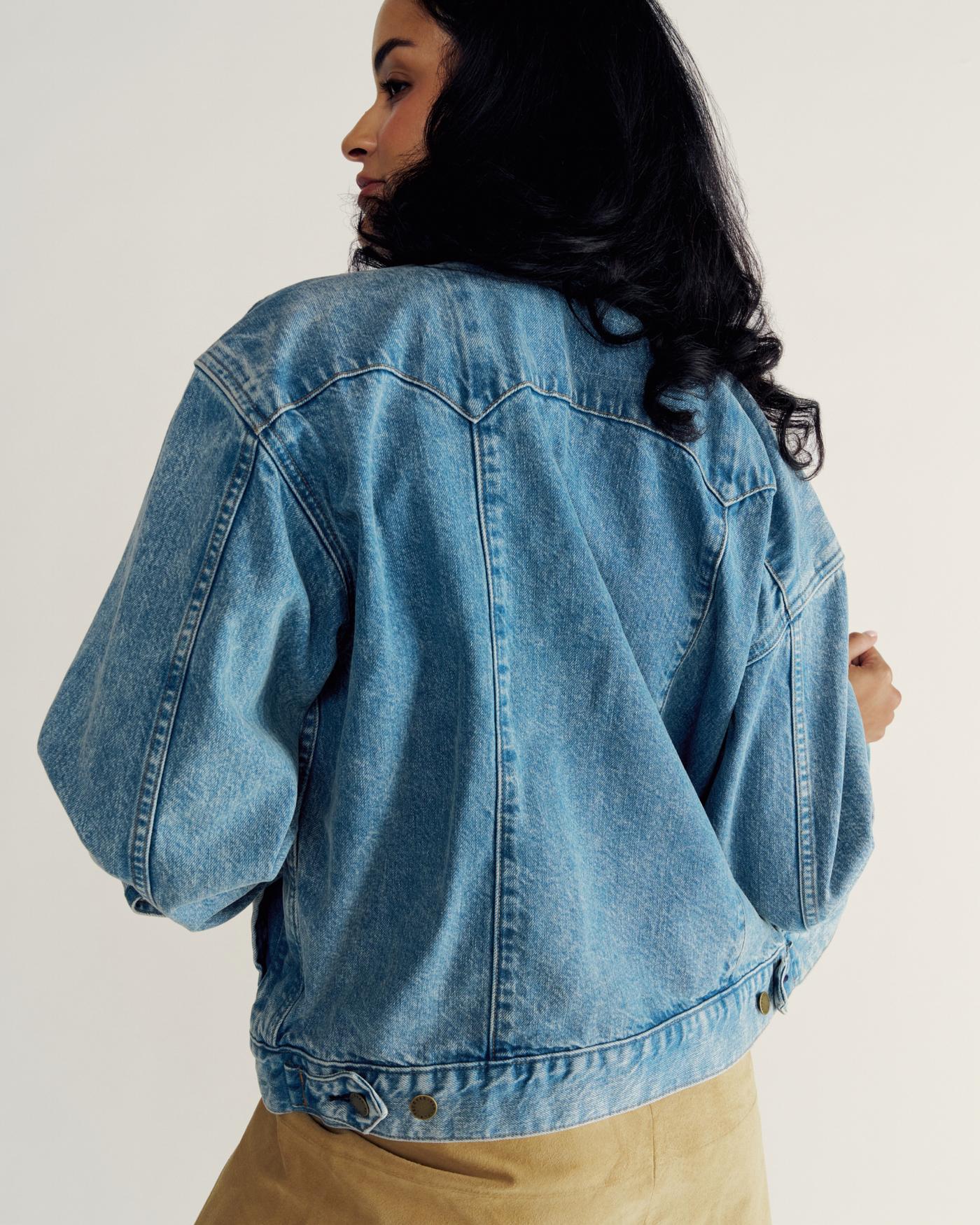 Women's Denim Trucker Jacket - Image 2