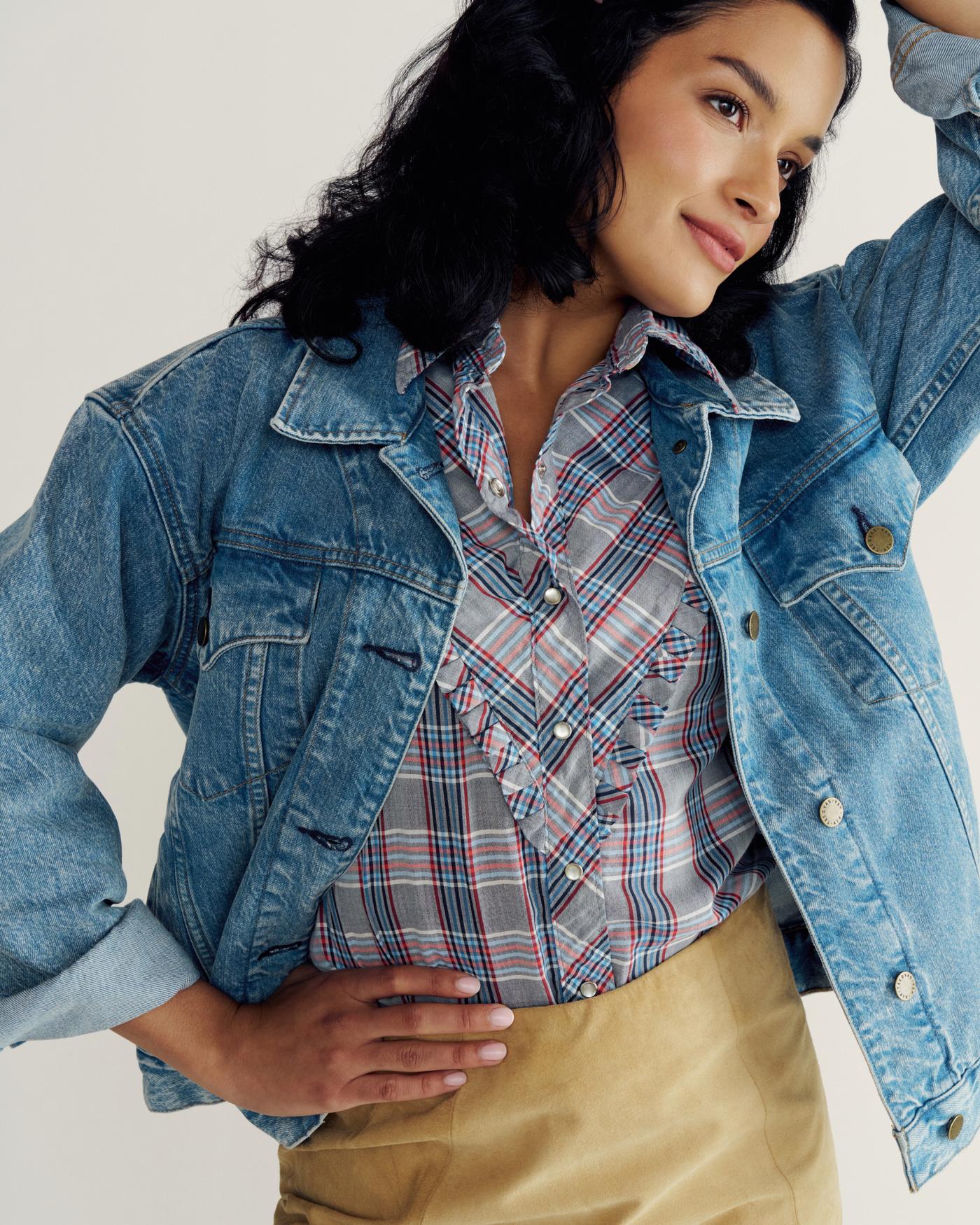 Women's Denim Trucker Jacket - Image 4